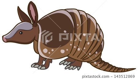 Cute Armadillo Vector Illustration Isolated on White Background Cute Armadillo Vector Illustration Isolated on White Background 143512869