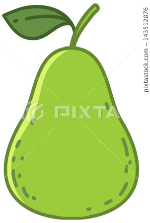 Fresh Green Pear Fruit Vector Doodle Illustration on White Background Fresh Green Pear Fruit Vector Doodle Illustration on White Background 143512876