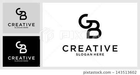 GB or BG initial letter logo design concept GB or BG initial letter logo design concept 143513602