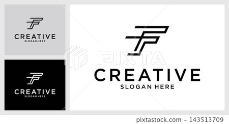FF or F initial letter logo design concept FF or F initial letter logo design concept 143513709