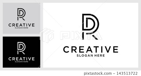 RD or DR initial letter logo design concept RD or DR initial letter logo design concept 143513722