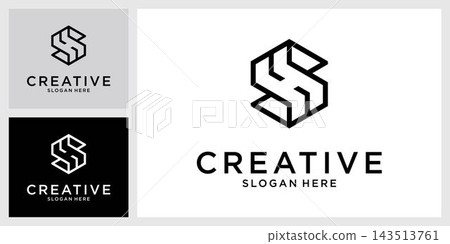 SH or HS Initial letter logo design vector SH or HS Initial letter logo design vector 143513761