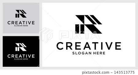 Initial letter R monogram vector logo design Initial letter R monogram vector logo design 143513775