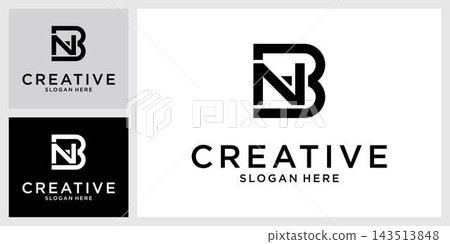 BN or NB initial letter logo design vector BN or NB initial letter logo design vector 143513848
