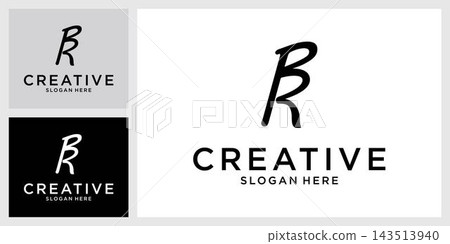 BR or RB initial letter logo design concept 143513940