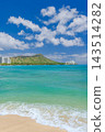 Hawaii - Waikiki townscape and Diamond Head scenery 143514282