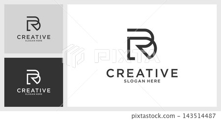 DR or RD initial letter logo design concept DR or RD initial letter logo design concept 143514487