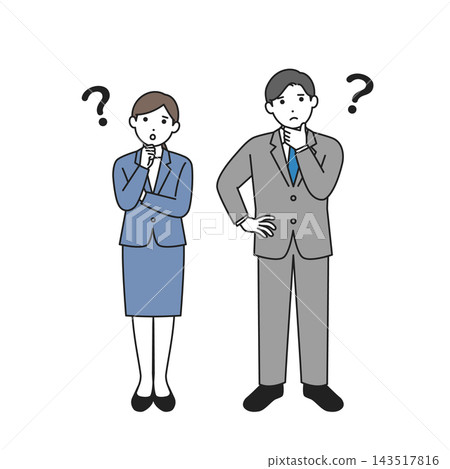 一位正在思考的商人(全身像) 一位正在思考的商人(全身像) 143517816