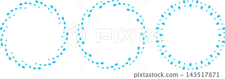 A frame set featuring a swirling light blue teardrop design and a circular arrangement of frames. A frame set featuring a swirling light blue teardrop design and a circular arrangement of frames. 143517871
