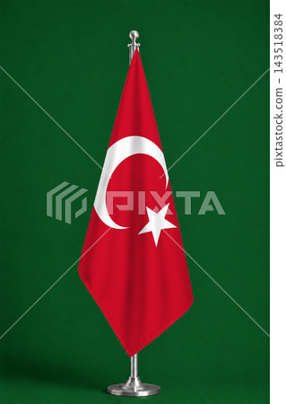 3D Flag on ceremonial flag 3D Flag on ceremonial flag 143518384