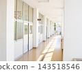 Empty school corridor Empty school corridor 143518546