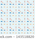 F003-Cute nautical seamless pattern 143518820