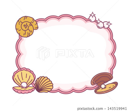 Memo note, kids diary planner with seashell pearls 143519941