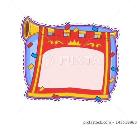 Medieval knight chivalry cartoon memo note frame 143519960