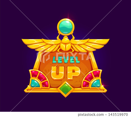 Ancient Egyptian level up rank banner Ancient Egyptian level up rank banner 143519970