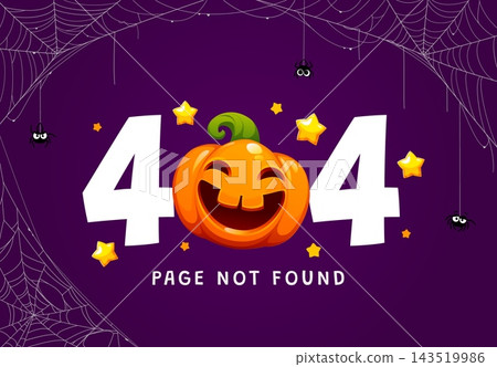 Halloween 404 page screen, vector page not found Halloween 404 page screen, vector page not found 143519986