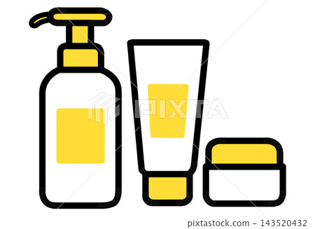 Cosmetic set including pump bottle, tube, and cream Cosmetic set including pump bottle, tube, and cream 143520432