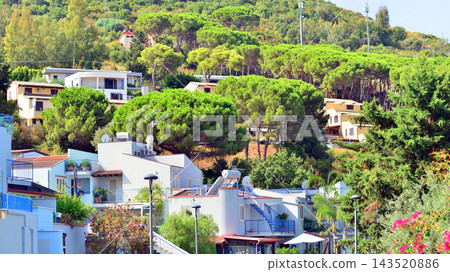 Cefalu, Italy. 22 August 2026. Buildings situated on a hillside in a picturesque corner of Sicily. Cefalu, Italy. 22 August 2026. Buildings situated on a hillside in a picturesque corner of Sicily. 143520886