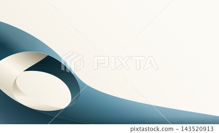 Blue-green and cream-colored flowing ribbon-shaped abstract background vector Blue-green and cream-colored flowing ribbon-shaped abstract background vector 143520913