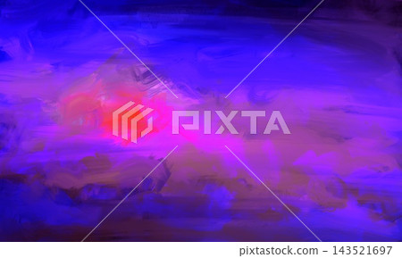 Abstract Purple and Magenta Painterly Cloud Background 143521697