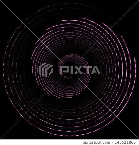 Design spiral dots backdrop. Abstract monochrome background. Optical art pattern. Wallpaper. Design spiral dots backdrop. Abstract monochrome background. Optical art pattern. Wallpaper. 143521866