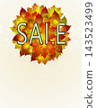 Autumn Leaves Decoration Sale Banner 143523499