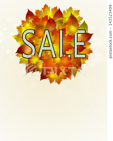 Autumn Leaves Decoration Sale Banner 143523499