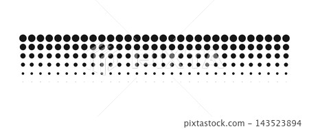Rectangular shape with faded polka dot texture. Horizontal shadow, divider or border with gradient halfone effect for anime comic page design isolated on white background. Vector graphic illustration Rectangular shape with faded polka dot texture. Horizontal shadow, divider or border with gradient halfone effect for anime comic page design isolated on white background. Vector graphic illustration 143523894