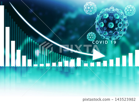 Financial crisis chart.Coronavirus affecting economy Financial crisis chart.Coronavirus affecting economy 143523982