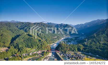 秋日的天空和黑部川沖積扇 秋日的天空和黑部川沖積扇 143524272