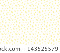 Yellow background pattern, polka dots, flower petals 143525579