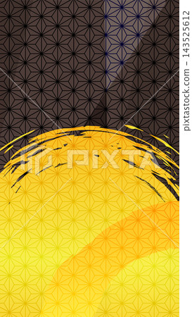 Hemp leaf pattern Gold gradation background illustration Japanese pattern Hemp leaf pattern Gold gradation background illustration Japanese pattern 143525612
