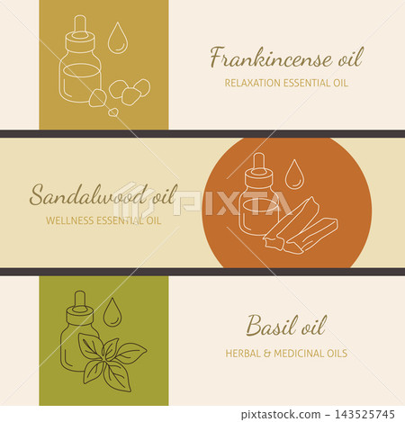 Essential Oils Collection - Frankincense, Sandalwood, Basil for Wellness and Relaxation Essential Oils Collection - Frankincense, Sandalwood, Basil for Wellness and Relaxation 143525745