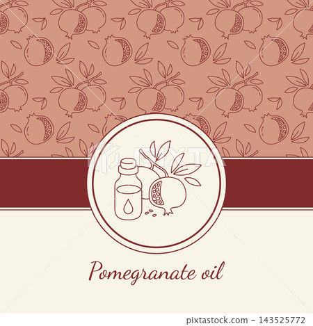 Pomegranate Oil Natural Skincare Product Illustration, Organic Beauty and Wellness Concept Pomegranate Oil Natural Skincare Product Illustration, Organic Beauty and Wellness Concept 143525772