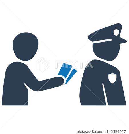 Police Bribe Icon for Corruption Concept Police Bribe Icon for Corruption Concept 143525927