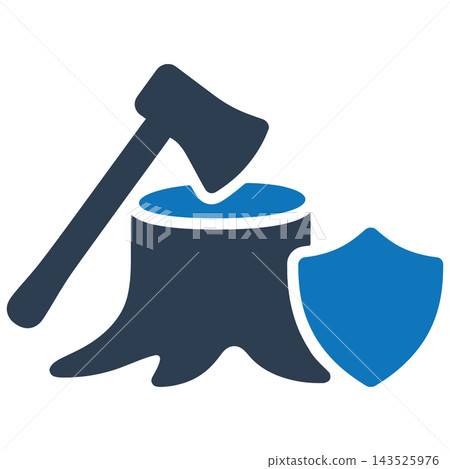 Illegal Logging Icon for Corruption Concept Illegal Logging Icon for Corruption Concept 143525976