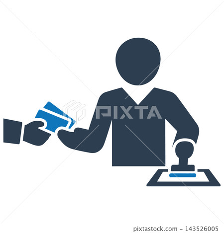 Paid Stamp Icon for Corruption Concept Paid Stamp Icon for Corruption Concept 143526005