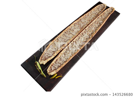 Meat and cheese pita. Konya, Turkey Meat and cheese pita. Konya, Turkey 143526680