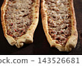 Meat and cheese pita. Konya, Turkey 143526681