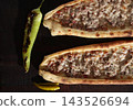 Meat and cheese pita. Konya, Turkey 143526694
