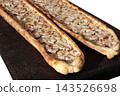 Meat and cheese pita. Konya, Turkey 143526698