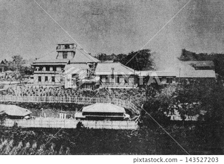 約 1900 年的老照片,東京:日本啤酒廠(後來的札幌啤酒)惠比壽啤酒廠(現惠比壽)。 約 1900 年的老照片,東京:日本啤酒廠(後來的札幌啤酒)惠比壽啤酒廠(現惠比壽)。 143527203