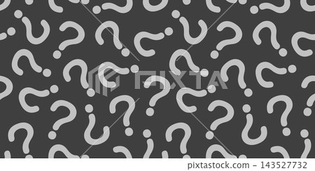 無縫問號圖案；簡單的問號滿版背景素材。 143527732