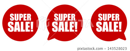 SUPER SALE! Speech Bubble Sale Badge Set - Large Promotional Design Material SUPER SALE! Speech Bubble Sale Badge Set - Large Promotional Design Material 143528023