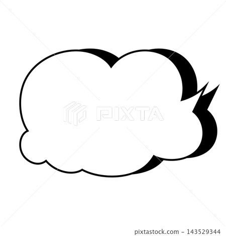 Simple smoke bubble illustration material on a white background Simple smoke bubble illustration material on a white background 143529344