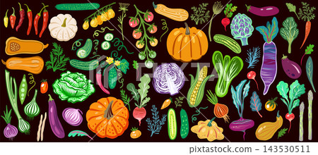 Vegetables and garden produce 143530511