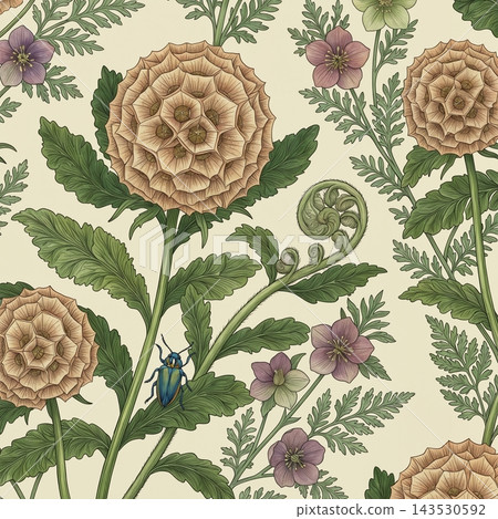 Collection of beautiful watercolor floral seamless pattern designs Collection of beautiful watercolor floral seamless pattern designs 143530592