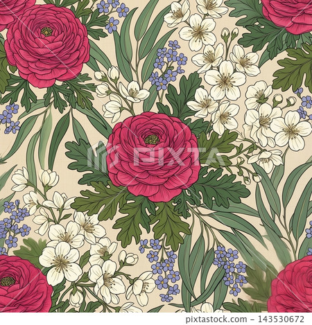 Collection of beautiful watercolor floral seamless pattern designs Collection of beautiful watercolor floral seamless pattern designs 143530672