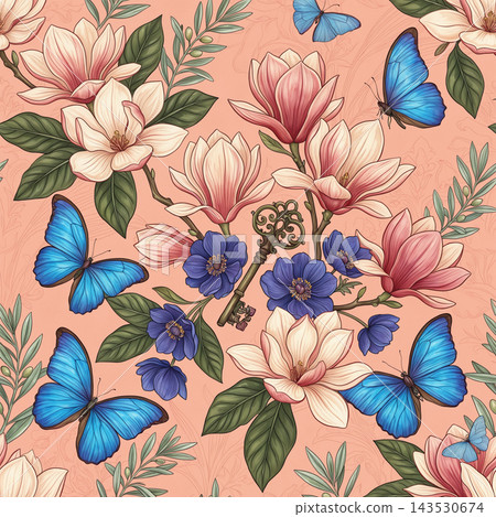 Collection of beautiful watercolor floral seamless pattern designs Collection of beautiful watercolor floral seamless pattern designs 143530674