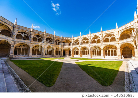 Jeronimos Monastery Cloister in Lisbon Portugal Historic Architecture 143530683